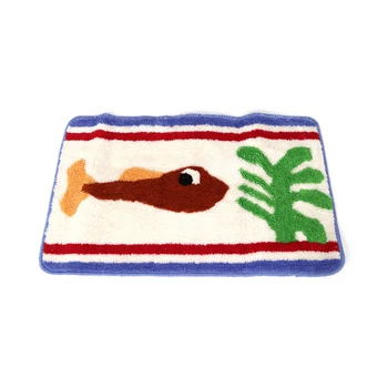 

Polyester Bath Mat with Colorful Fish