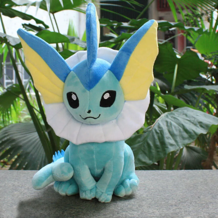 

High Quality Pokemon Eevee Vaporeon Plush Stuffer Toy Cute Plush Doll Soft Toy Classic Toys Christmas Gifts For Childrens 37cm