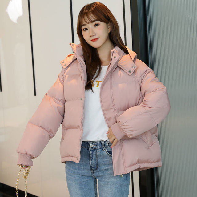Filling Cotton Hooded  Jacket Autumn And Winter Casual Style Woman Parkas Female Coats