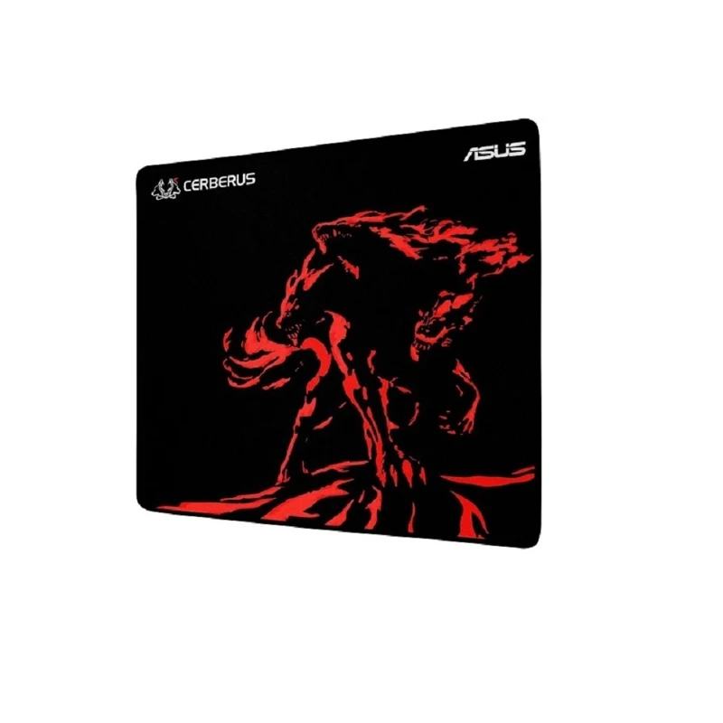 Коврик для мыши ASUS Cerberus Mat Plus, резиновая основа, тканевая поверхность, 450 x 400 x 3 мм, цвет: черный/красный