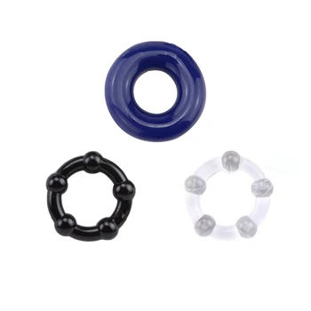 3Pcs/Set Silicone Transparent Penis Ring Male Ejaculation Delay Hair Circle for Men's Long-Lasting Erection Cockring  Sex Toys 6