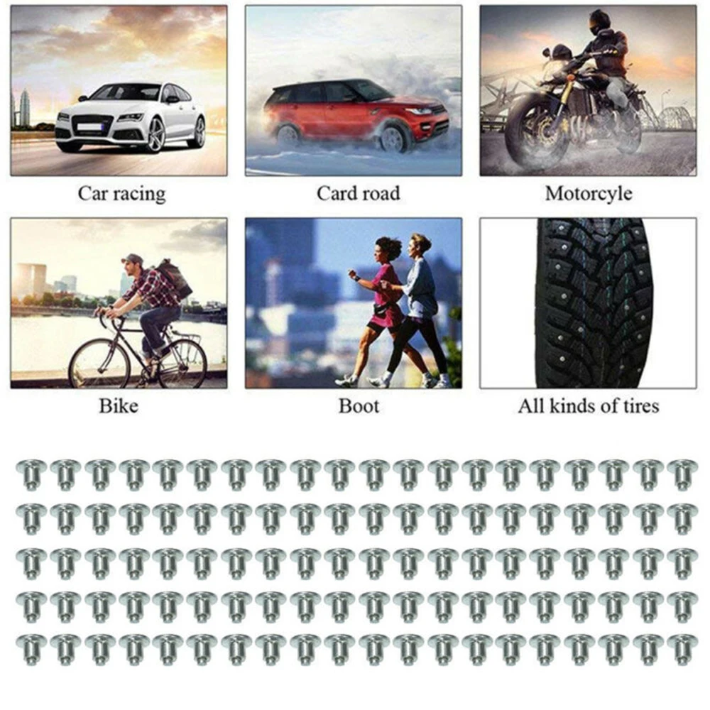 

Accessories Stud Screws ATV 100Pcs Wheel Anti-slip Metal Wear-resistance