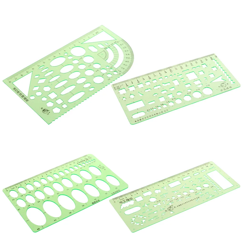 Multifunctional Plastic Drawing Curve Pattern Stencil Template Ruler Tool
