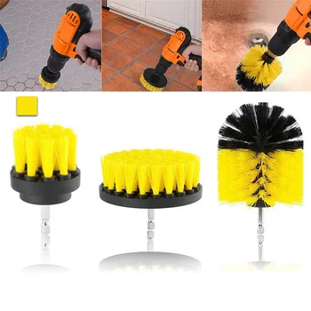 

3Pcs 2/3.5/4 inch Power Scrubber Brush Drill Brush Clean Bathroom Tub Shower Tile Cleaning Tool Kit