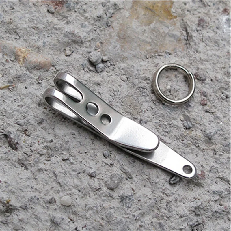 1PCS Stainles Steel Ring Carabiner EDC Bag Suspension Clip With Key Outdoor Quicklink Tool
