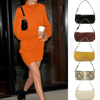 

Vintage Alligator Pattern Flap Bags For Women Casual Mini Candy Color Messenger Bag For Girls Crossbody Pu Shoulder Bags