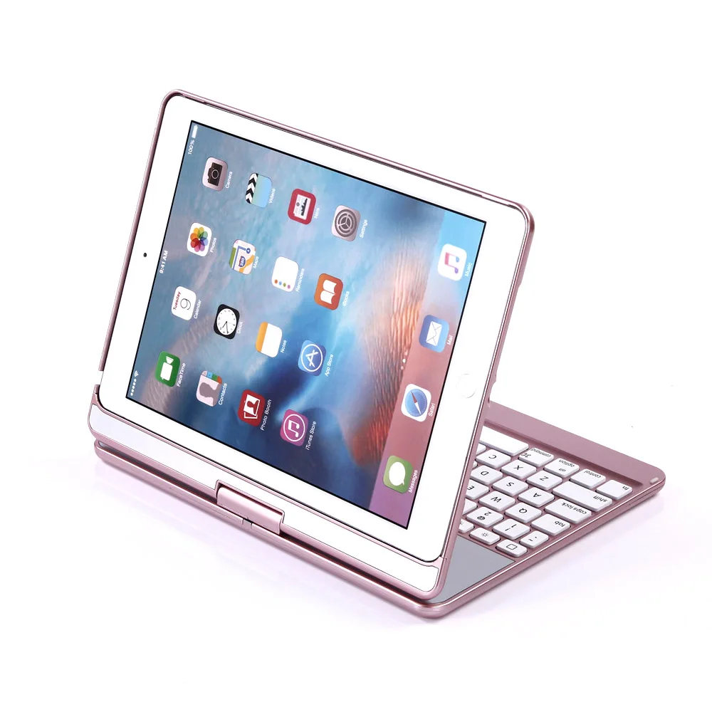 360 градусов вращающийся чехол для планшета для iPad 9,7 Air 2 Чехол ударопрочный подсветка клавиатура-подставка чехол для iPad Pro 9,7 чехол