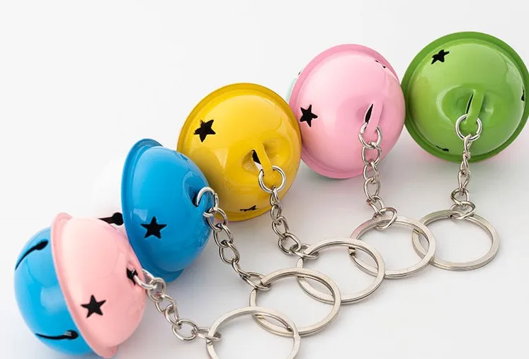 

New 100pcs Cute Bell key chain For Keys Badge ID Key Rings Handbag Accessories