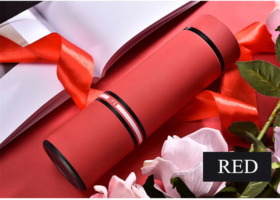 RED Термос для делового человека, чашка 304, нержавеющая сталь, изоляционная бутылка для кофе, чая, кружка, вакуумная колба, 500 мл, для путешествий, посуда для напитков - Цвет: RED