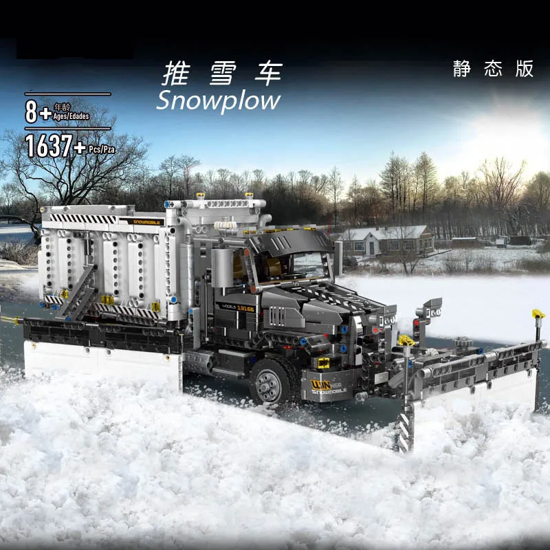 

Mould King 13166 1637Pcs MOC High-Tech series Snow cleaning car Great Vehicles Building Blocks Model Bricks Truck Toys Gift