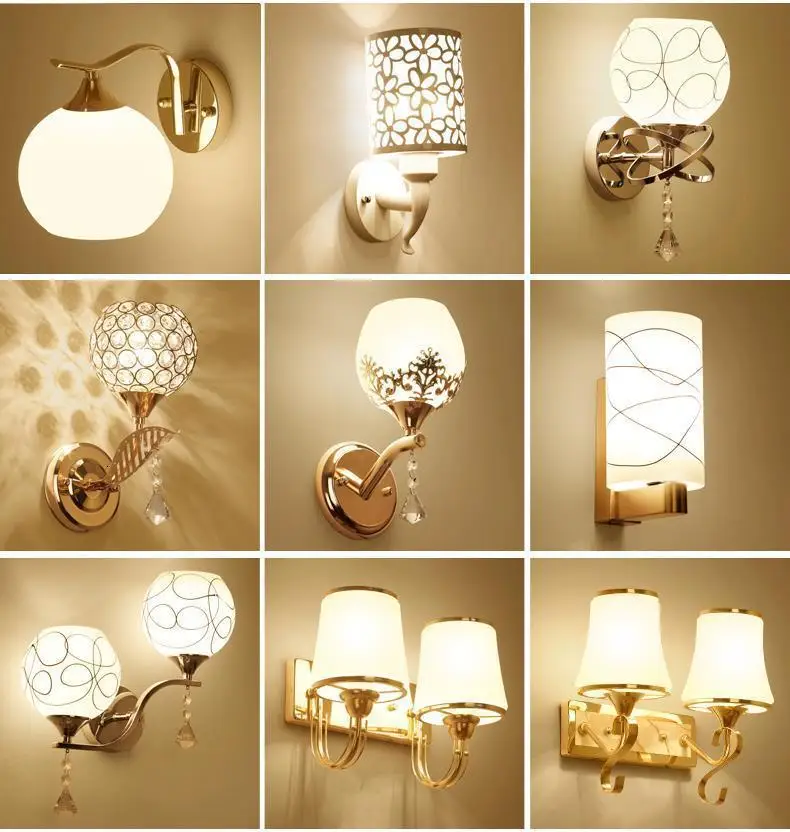 Decor Deco Maison Stair Dressing Table Crystal Wandlamp Bedroom Applique Murale Luminaire Lampara De Pared Interior Wall Light