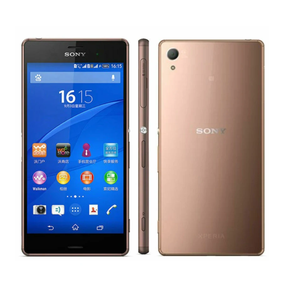 Абсолютно мобильный телефон sony Xperia Z3 D6603 3 ГБ 16 ГБ, 4G LTE 5,", Четырехъядерный Смартфон Snapdragon 801, 3100mAhNFC