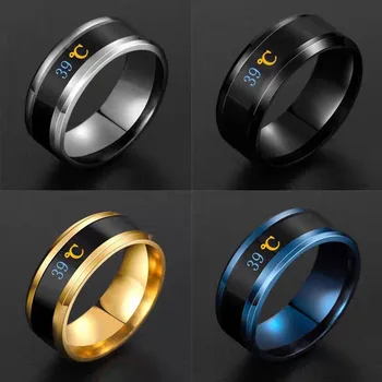 EN VENTA ❤️ Anillo inteligente de acero de titanio para hombre y mujer, sortija multifuncional, resistente al agua, con temperatura - discount item 35% OFF Joyas y complementos