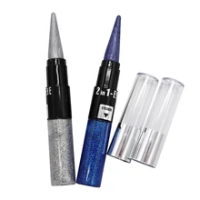 Роскошная блестящая многофункциональная подводка для глаз, аксессуар для макияжа, двухголовая многоцветная подводка для глаз