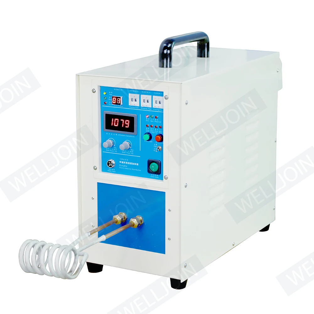  2019 upgrade Portable 15KW High Frequency Induction Heating Machine ZVS Induction Heater Silver Gol