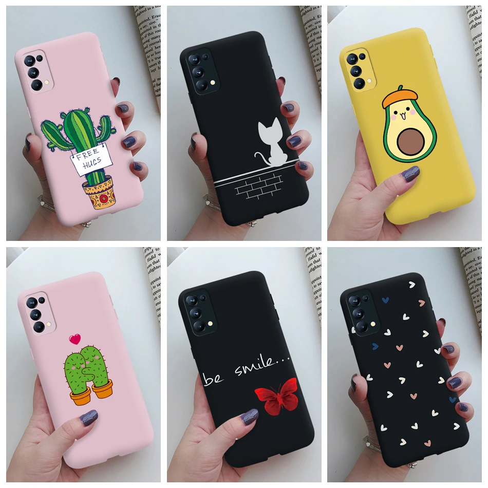 Cute Cat Cactus Painted Soft Silicone Phone Case – Stylish Back Cover and Bumper