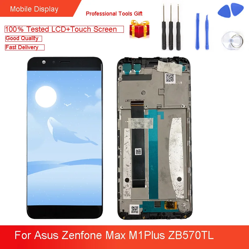 

5.7" Original For ASUS Zenfone Max M1Plus ZB570TL LCD 10-Touch Screen Digitizer Assembly For Asus ZB570TL LCD Display