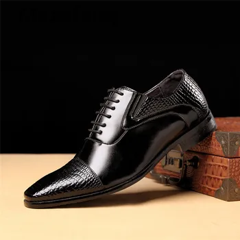 

Mazefeng Men Shoes 2020 New Arrival Dress Shoes High Quality Business Leather Lace-up Footwear Formal Shoes for Wedding Party 48