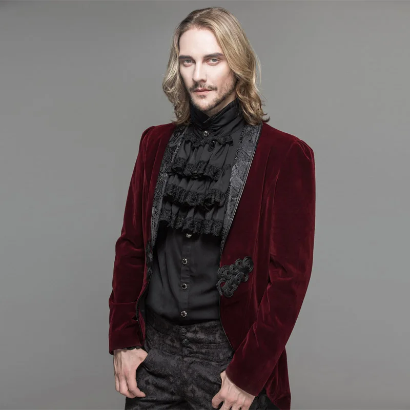 Devil Модные мужские готические стимпанк вечерние куртки Swallowtail Формальные вечерние Outcoat