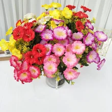 12 голов/букет высокого качества имитация Утренней славы труба цветок украшение искусственные цветы цветок украшение дома цветок