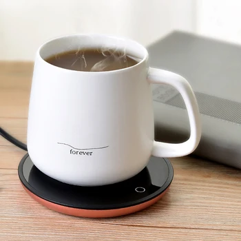 

Mug Cup Heating Pad Electrical Coffee Heated Mats Constant-Temperatures Milk Tea Heating Coaster for Office Home