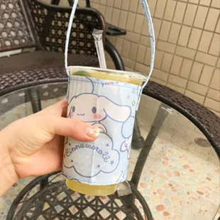 Pom Purin Защита окружающей среды мешок чашки ручные чашки напитков гидроизоляция портативный набор чашки в приемной сумке Snopy Dufy - Цвет: Cup sleeve B