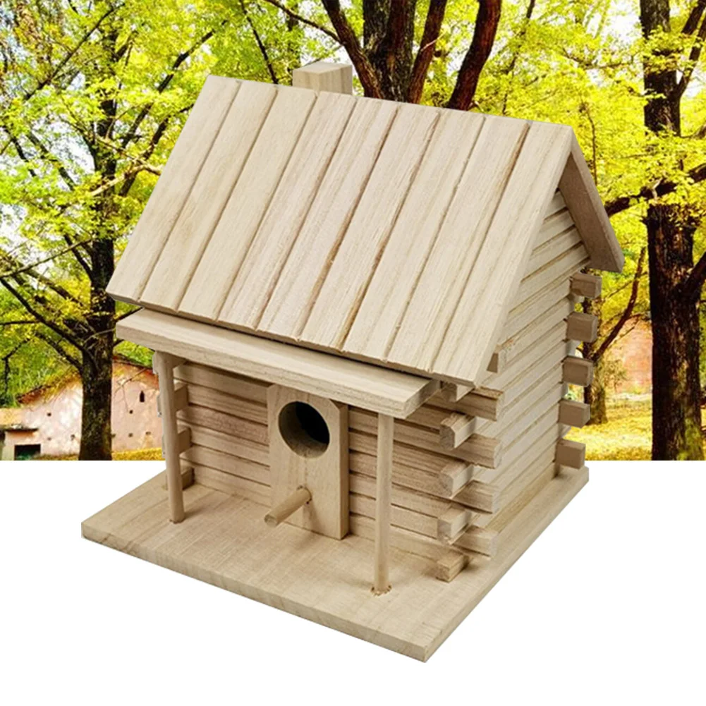 DIY открытый Cockatiels деревянный ящик теплый попугай Птичье гнездо Садовый дом кровать клетка Украшение Висячие товары для домашних животных