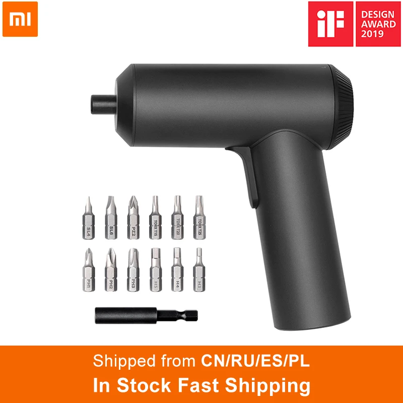 Электрическая отвертка Xiaomi Mijia аккумуляторная электрическая с 12 отвертками S2 3 6 в
