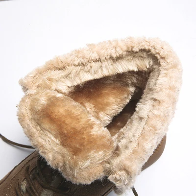 Snow boots new winter Korean version for women's boots frosted with velveteen lace-up flat Martin boots