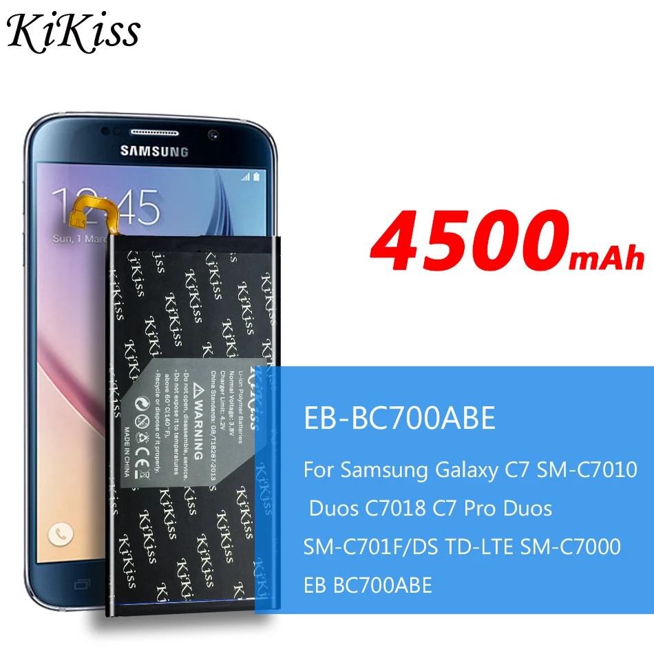 Бесплатный инструмент аккумулятор для телефона samsung Galaxy C7 SM-C7010 Duos C7018 C7 Pro EB-BC700ABE 4500 мАч+ номер отслеживания