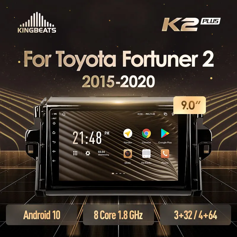 KingBeats штатное головное устройство For Toyota Fortuner 2 2015 2020 GPS Android 10 автомагнитола на
