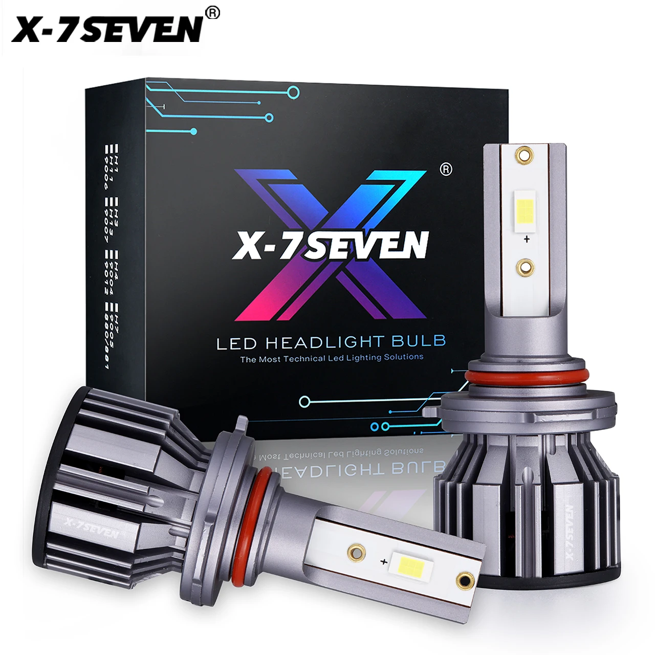 

X-7SEVEN T2 Series 70W 14000LM 6500K LED Headlight Bulbs Lamps 9004 9005 9006 9007 9012 H1 H4 H7 H11 H13 880/881 5202