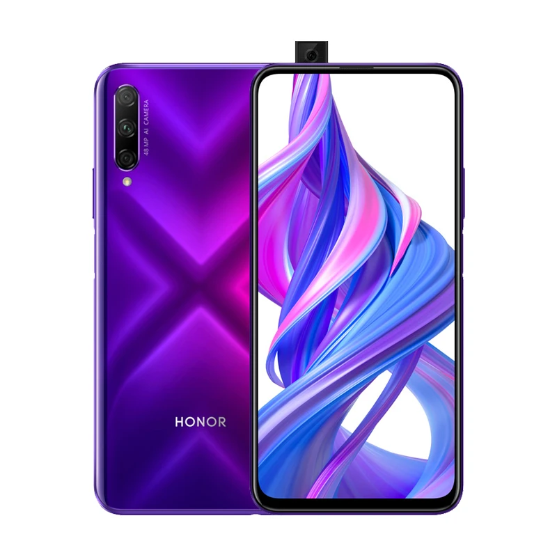 Google Play Honor 9X Pro, 8 ГБ ОЗУ, 256 Гб ПЗУ, Восьмиядерный процессор Kirin 810, 4000 мА/ч, LiquidCool, задний, 48 МП, всплывающий, передний, 16 Мп, 6,59 дюйма - Цвет: Purple