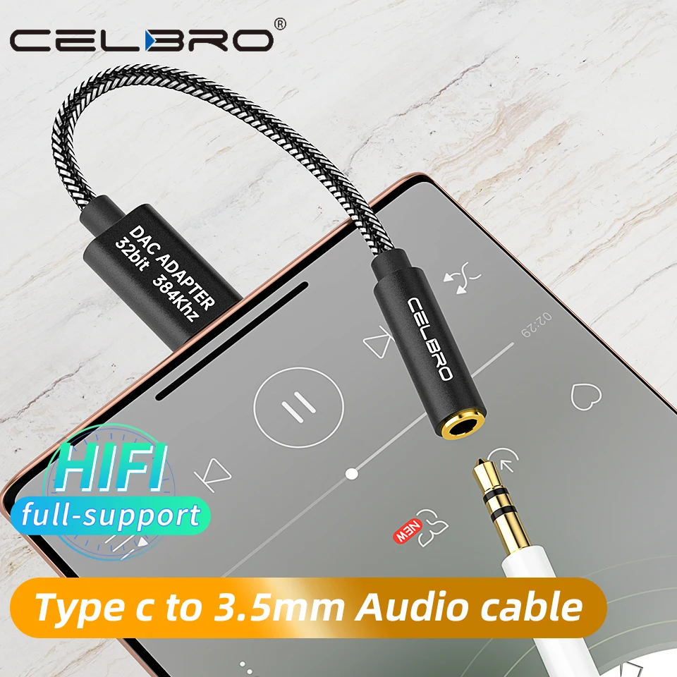Hifi Usb Type-c To 3.5mm Aux Audio 