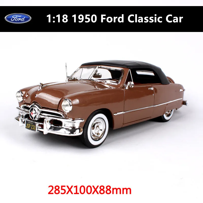 1950 classic car Maisto 1:18 1968 Ford Mustang GT Модель автомобиля из сплава Модель автомобиля украшение автомобиля коллекция Подарочная игрушка Литье под давлением модель игрушка для мальчиков - Цвет: 1950 classic car