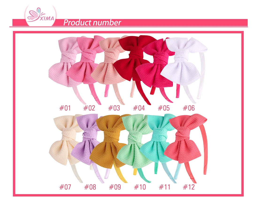 1 PC Girls Ribbon Bows Headband Soft Autumn Color Elegant 4 Inch Bow with Satin Headhoop Children Daily Headwear Sweet Hairbow