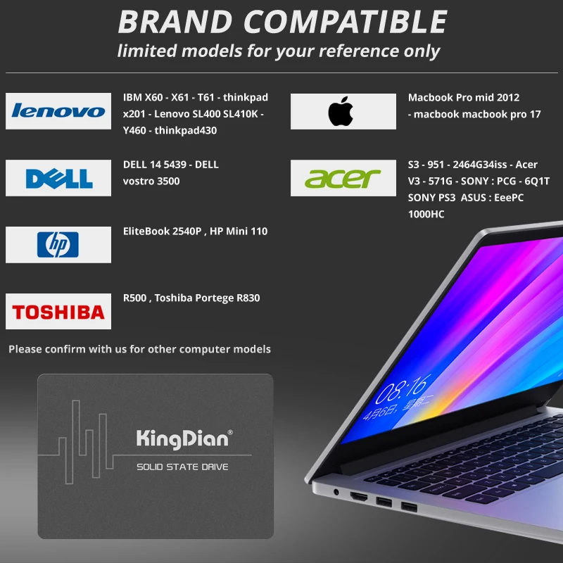 KingDian SSD 240 gb SATAIII SATA HDD 25 ''SSD 256GB disco duro de ordenador unidades de estado sóli