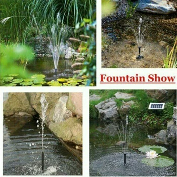 

Pond Water Pump Fountain Kit Fish Tank 1pc 5W Solar Powered Panel 500L/H