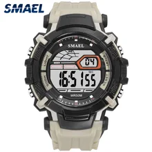 

SMAEL Outdoor Sports Watches Men Running Big Dial Led Digital Wristwatches Chronograph PU Strap Waterproof Watch Clocks Zegarek