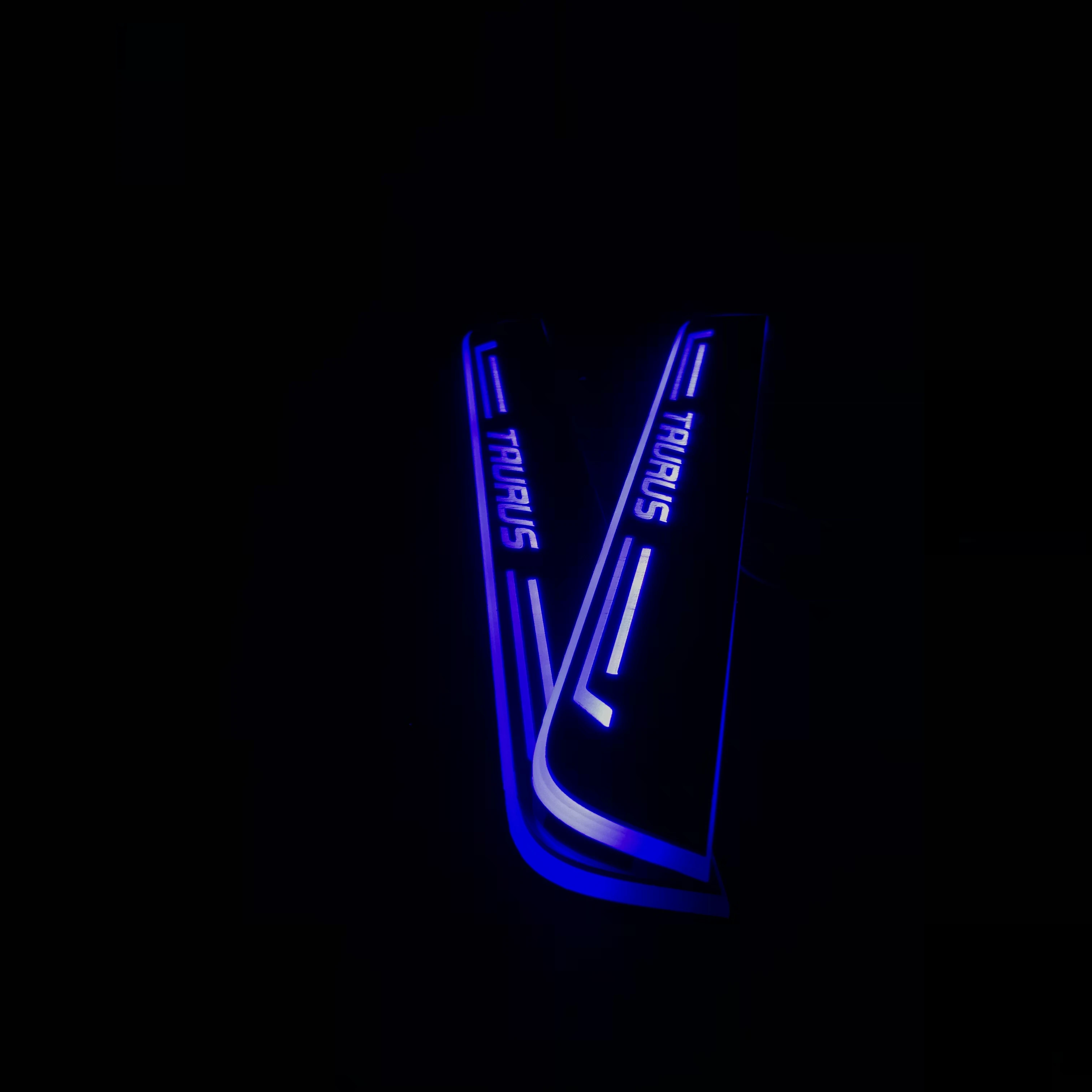 RQXR светодиодные движущиеся двери scuff для Ford aurus dynamic порога пластина плоская подкладка накладка течёт/неподвижный светильник, 2 шт