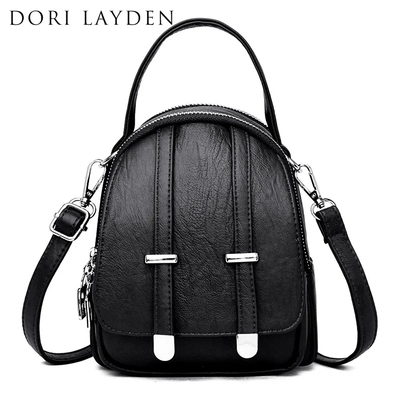 

DORI LAYDEN Leather Small Bag Female 2020 New Fashion Mini Mobile Phone Bag Multilayer Wild Soft Leather Handbags Shoulder Bag