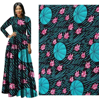 

75D*150D polyester tissue batik printed fabric African dress dress clothing fabric wholesale 100% Polyester tecido tissue