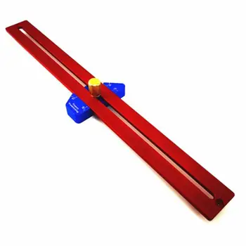 

Aluminum Alloy T Type Carpentry Scriber Hole Ruler Measuring Angle Gauge Marking Woodworking