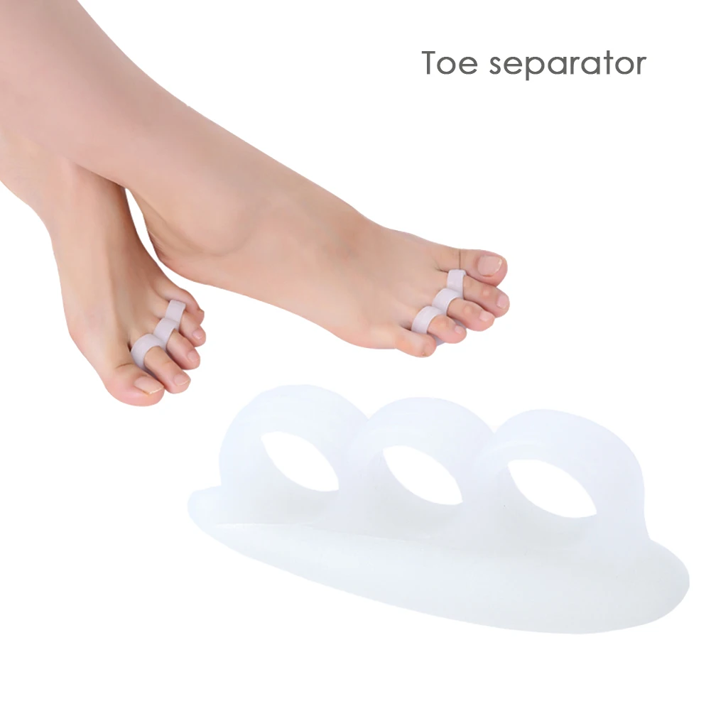 1Pair Silicone Gel Hammer Toe Separator Correction Straightener Orthopedic Metatarsal Rings Feet Care Shoes Cushion foot Pads