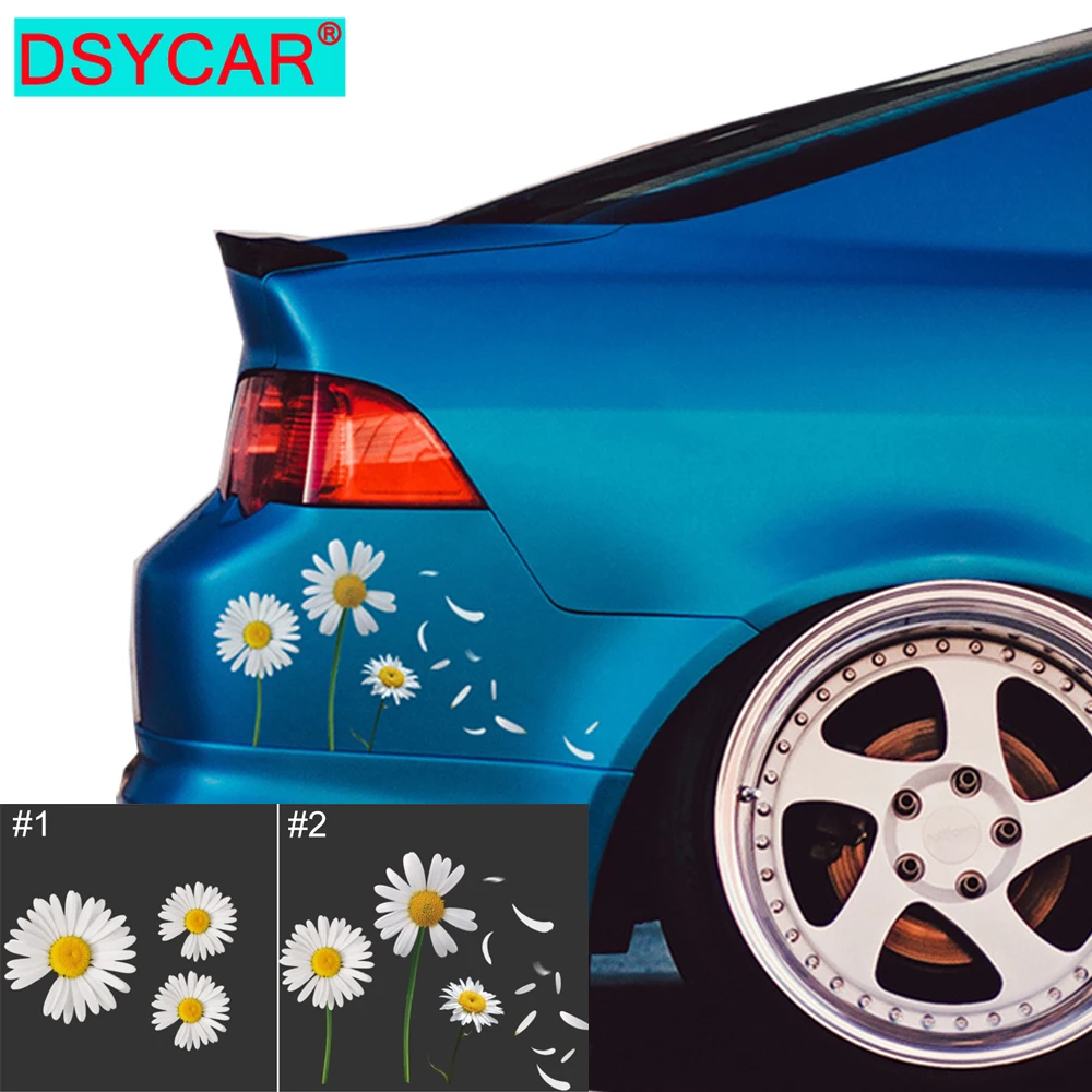Dsycar 1set Flower Waterproof Selfadhesive Vinyl Car Decal Sticker For