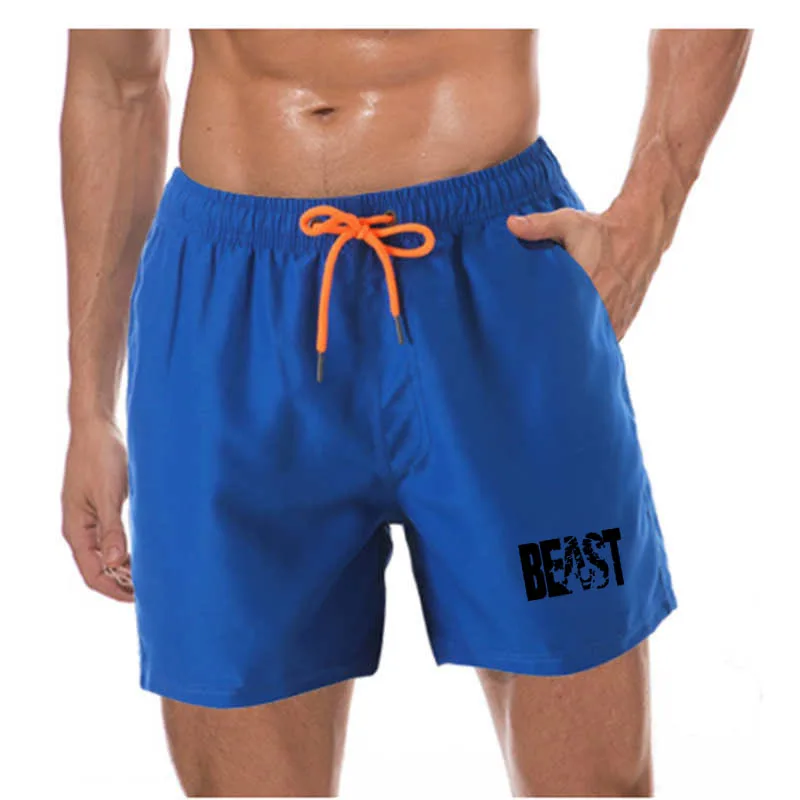 Летние свободные мужские Шорты повседневные пляжные шорты со средней талией
