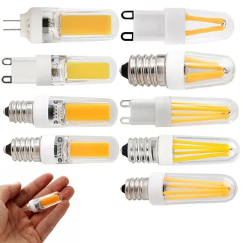 LED 실리콘 크리스탈 옥수수 전구 스포트라이트 램프, 할로겐 샹들리에 펜던트 조명 Y 교체, 조도 조절 미니 G4, G9, E12, E14, 4W, 8W, 9W