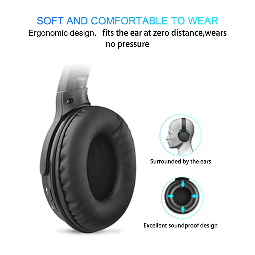 Новые Bluetooth 5,0 складные беспроводные наушники Bluetooth гарнитура стерео водонепроницаемый с микрофоном для Xiaomi Redmi; Huawei iPhone