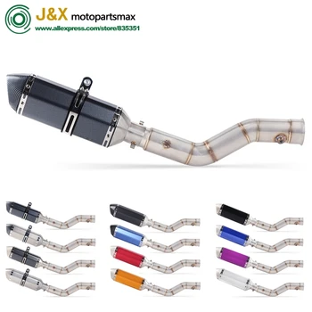 Yzf R1 Slip On Exhaust For Yamaha Yzf R1 Yzf1000 2009-2014 Motorcycle Escape Muffler Modified Contact Milddle Pipe Exhaust