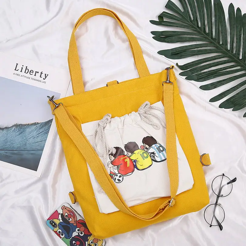 KANDRA белая задняя и желтая сумка-шоппер Лоскутная тканевая сумка через плечо на молнии экологический многоразовый уличная Сумка-тоут - Цвет: Y3